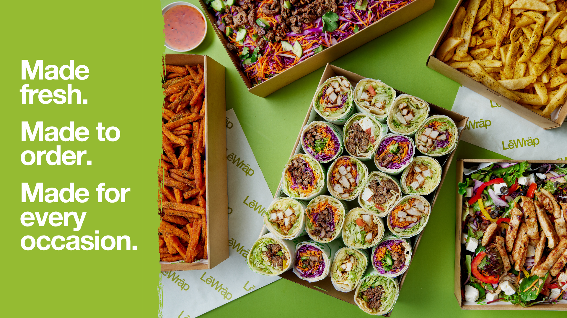 Fresh wraps and healthy food